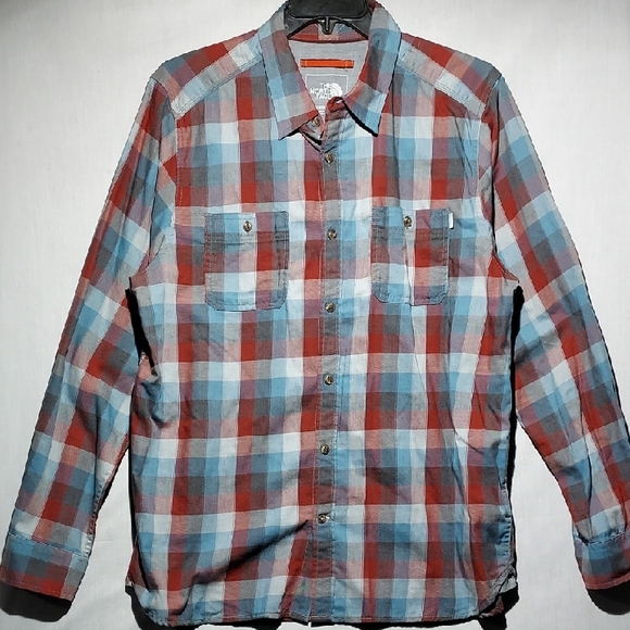 The North‎ Face plaid long sleeve button-up men's shirt size XL - Picture 1 of 8